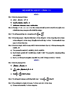 4 Đề thi học kỳ 1 (Toán 11)